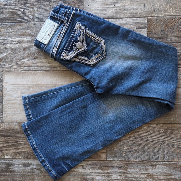 Grace in LA Other - GRACE in LA girls bootcut jeans blingy embroidered faux flap back pockets sz 8